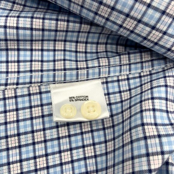 Peter Millar Button Up Shirt Medium Long Sleeve Light Blue - Picture 6 of 6